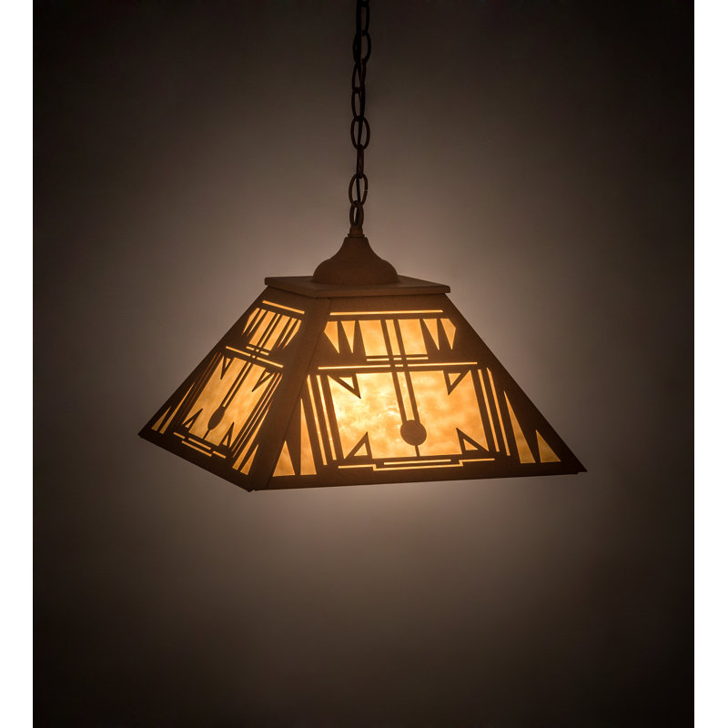 Southwest Native American 30" Glass Lantern Chandelier - Indoor/Outdoor