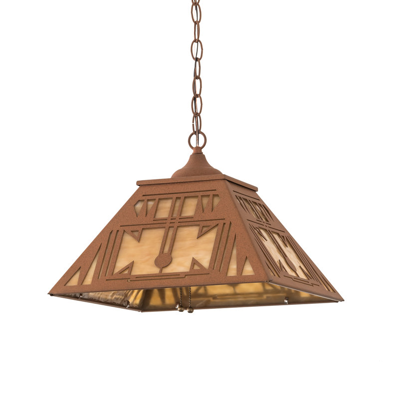 Southwest Native American 30" Glass Lantern Chandelier - Indoor/Outdoor
