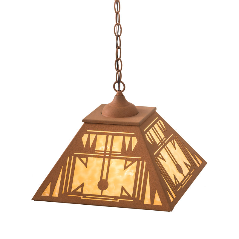 Southwest Native American 30" Glass Lantern Chandelier - Indoor/Outdoor