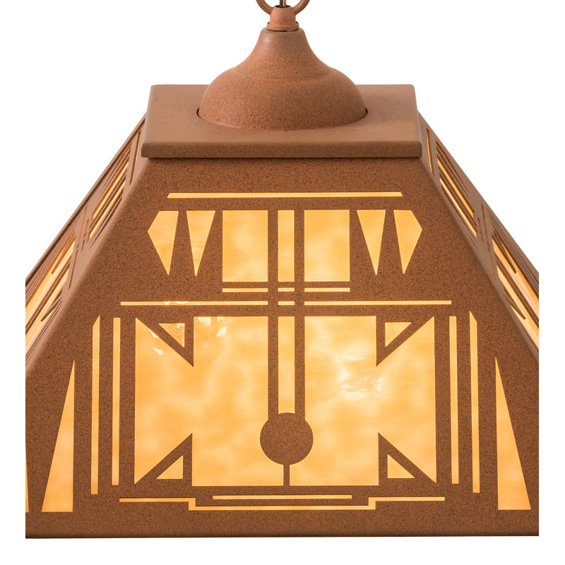 Southwest Native American 30" Glass Lantern Chandelier - Indoor/Outdoor