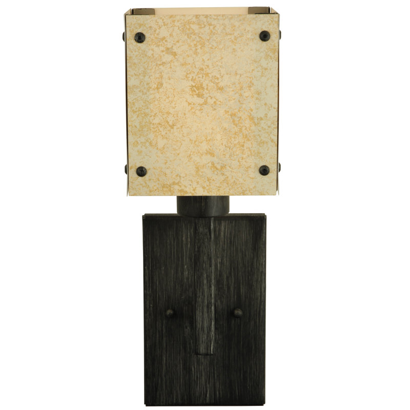 Kesara 3-Light Dimmable Iron Sconce in Brown with Geometric Shade