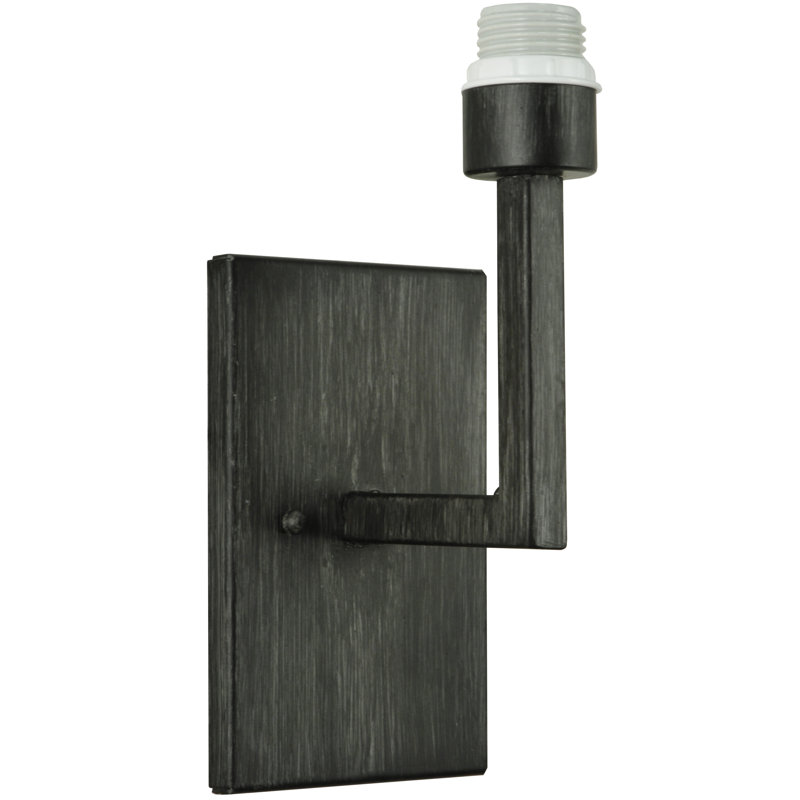 Kesara 3-Light Dimmable Iron Sconce in Brown with Geometric Shade