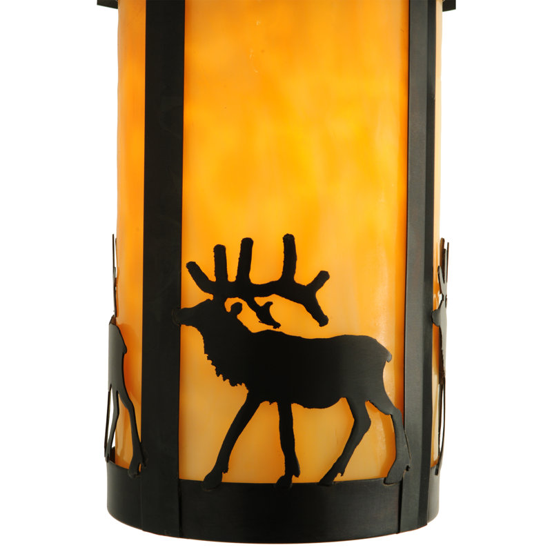 Black Energy Star Direct Wired Lantern Sconce