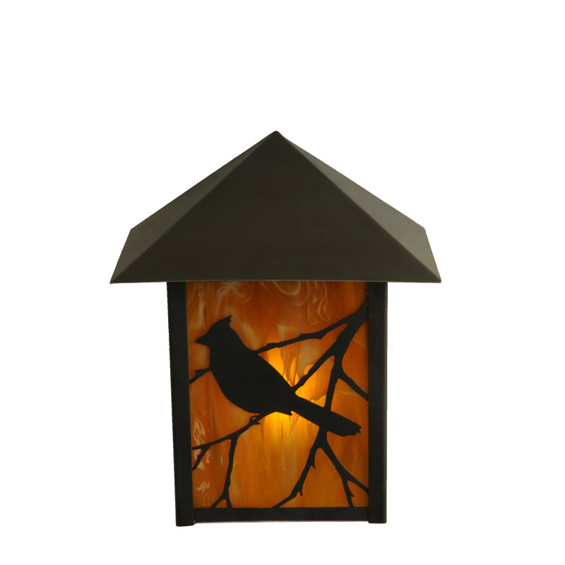 Seneca Song Bird 1-Light Black Solid Brass Sconce