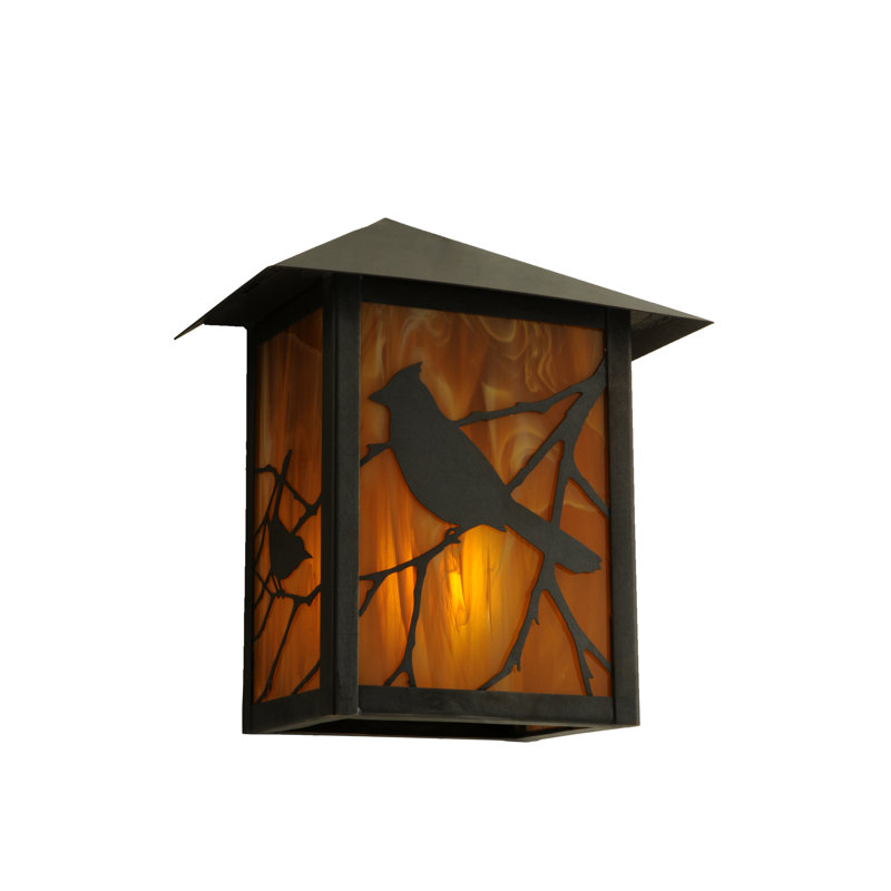 Seneca Song Bird 1-Light Black Solid Brass Sconce