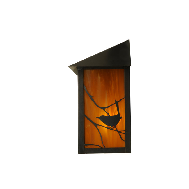Seneca Song Bird 1-Light Black Solid Brass Sconce