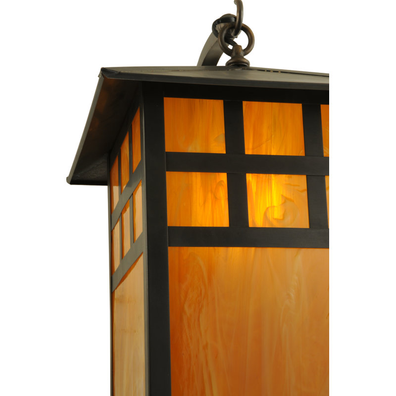 Seneca Brown Lantern Style 1-Light Brass Wall Sconce