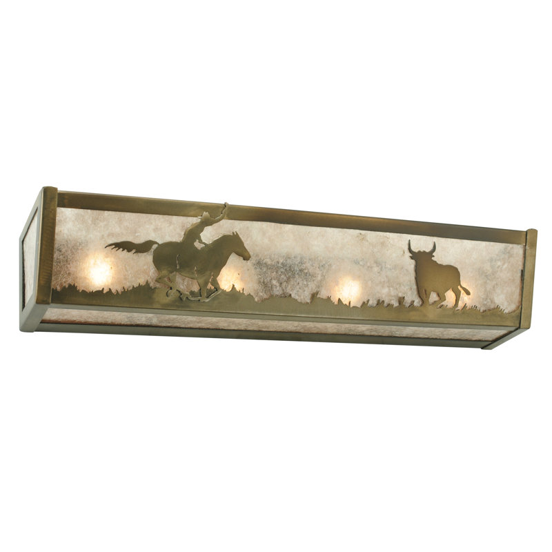 Rustic Silver 4-Light Medium Base Vanity Bar