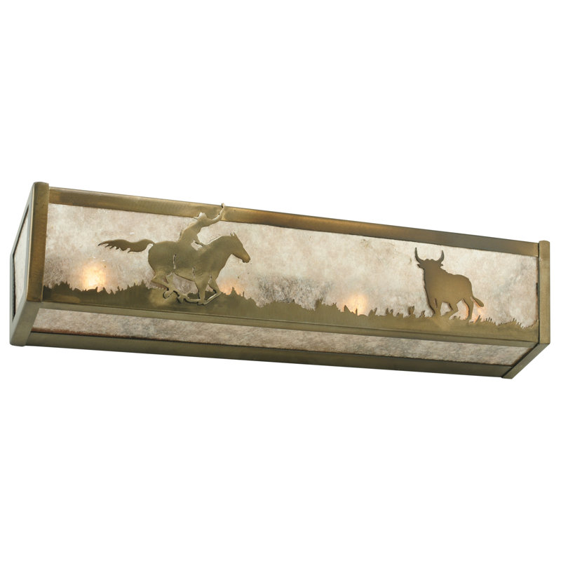 Rustic Silver 4-Light Medium Base Vanity Bar