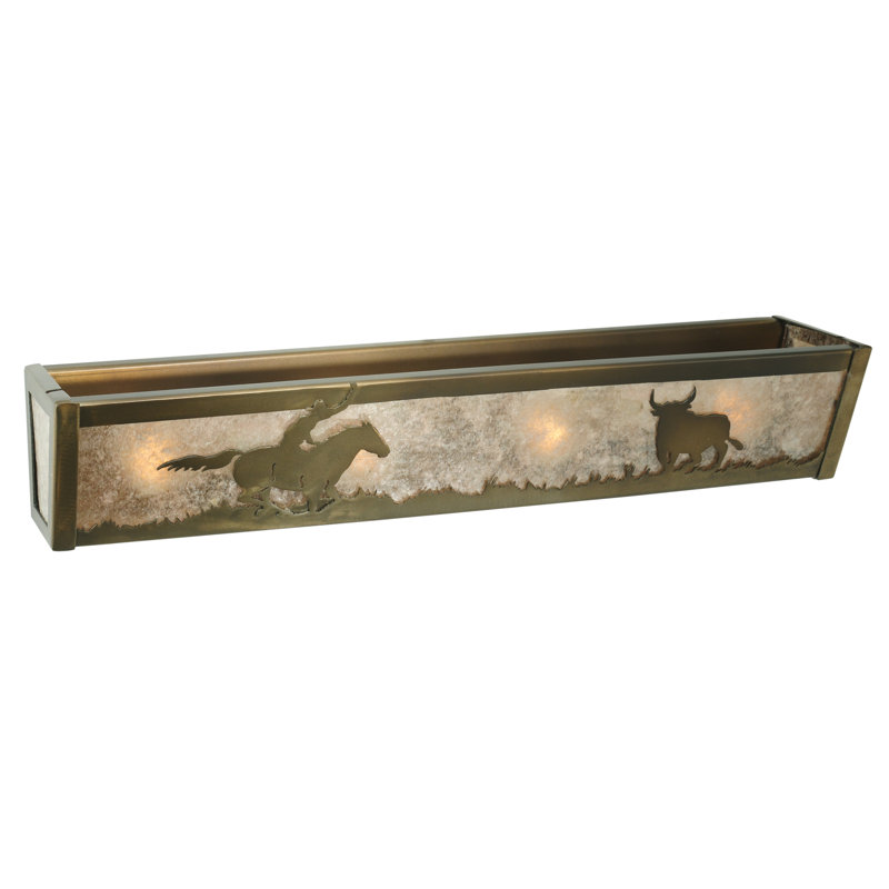 Rustic Silver 4-Light Medium Base Vanity Bar