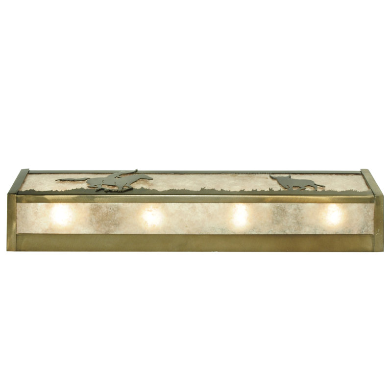 Rustic Silver 4-Light Medium Base Vanity Bar