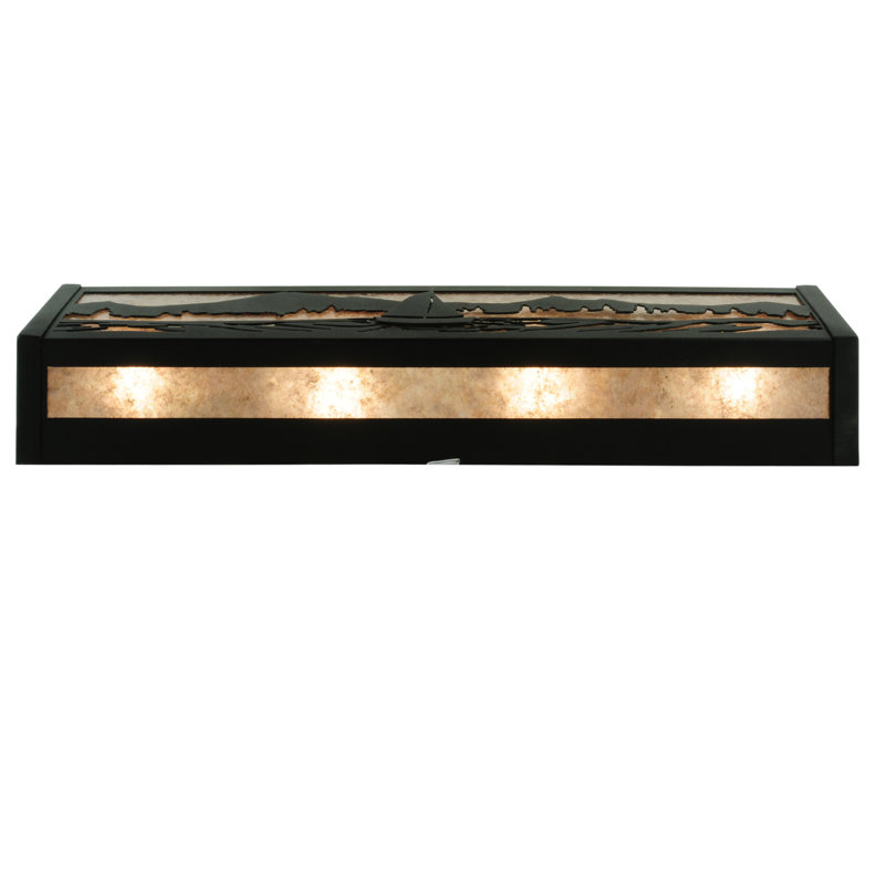 Sailboat Mountain View 4-Light Black Bronze Bath Vanity Light