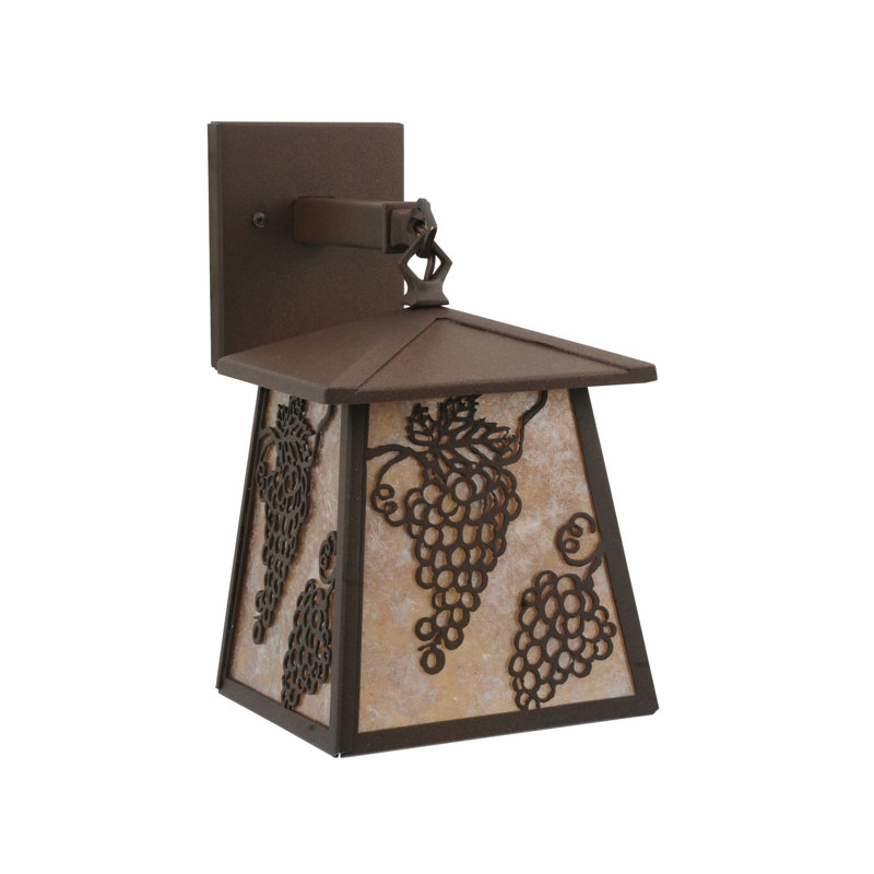Cafe Noir 1-Light Silver Mica Grapes Vanity Sconce