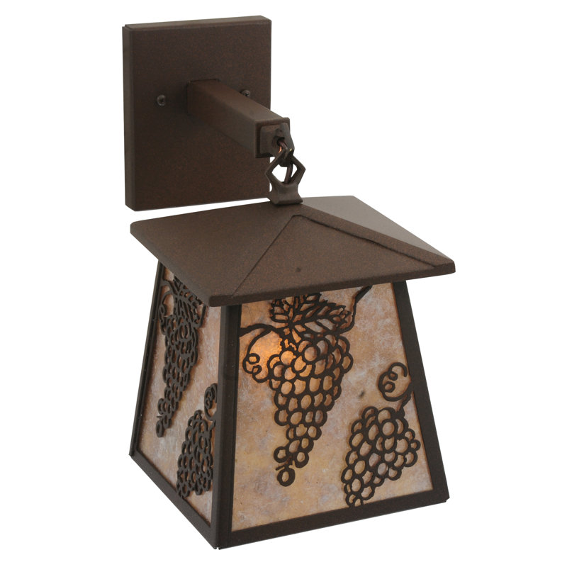 Cafe Noir 1-Light Silver Mica Grapes Vanity Sconce