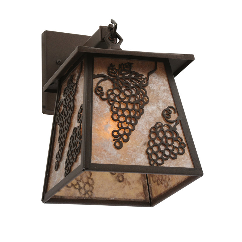 Cafe Noir 1-Light Silver Mica Grapes Vanity Sconce