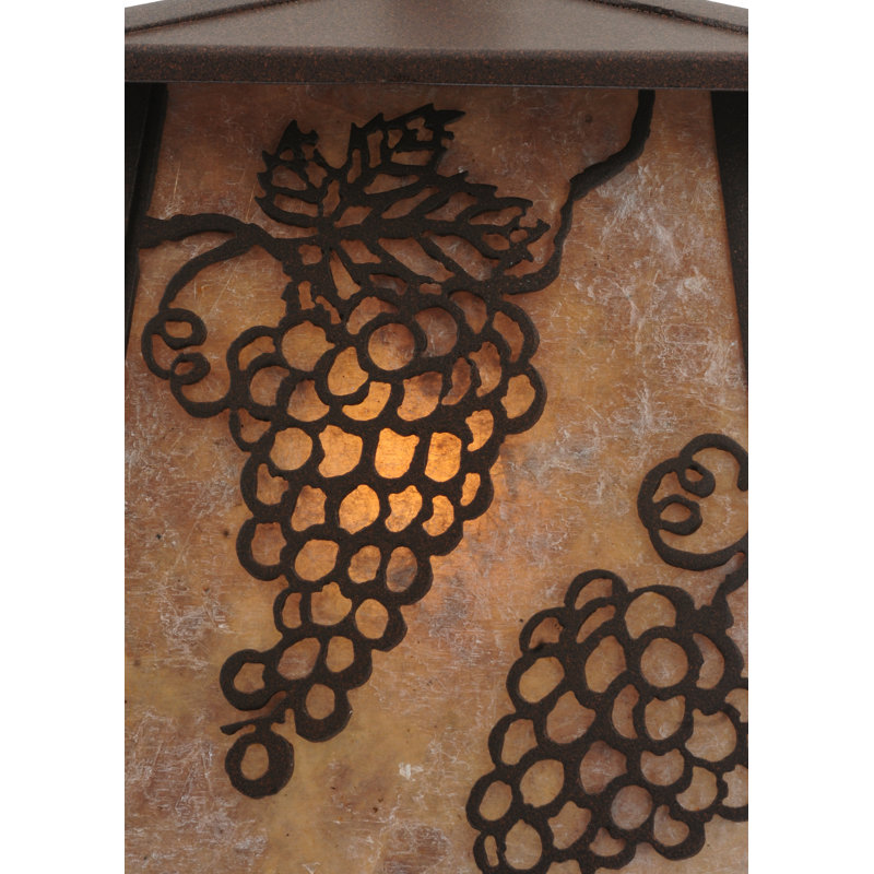 Cafe Noir 1-Light Silver Mica Grapes Vanity Sconce