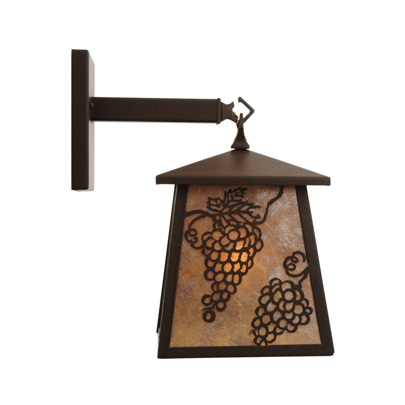 Cafe Noir 1-Light Silver Mica Grapes Vanity Sconce