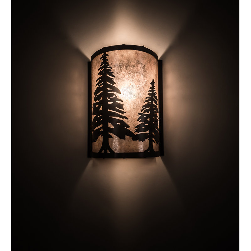 Timeless Bronze 1-Light Tall Pines Wall Sconce