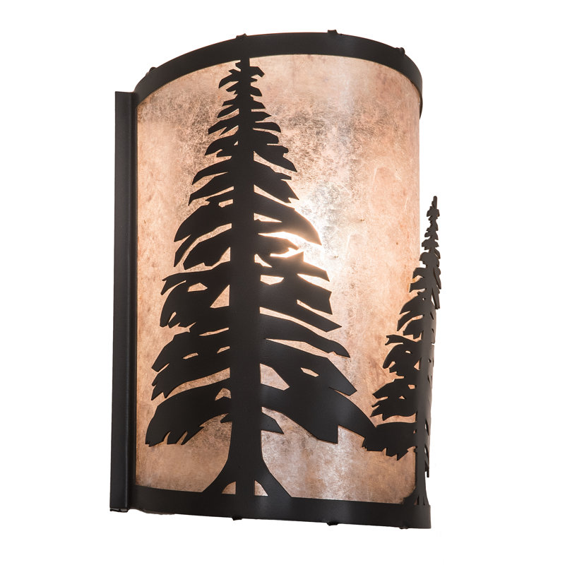 Timeless Bronze 1-Light Tall Pines Wall Sconce