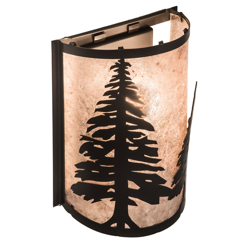 Timeless Bronze 1-Light Tall Pines Wall Sconce
