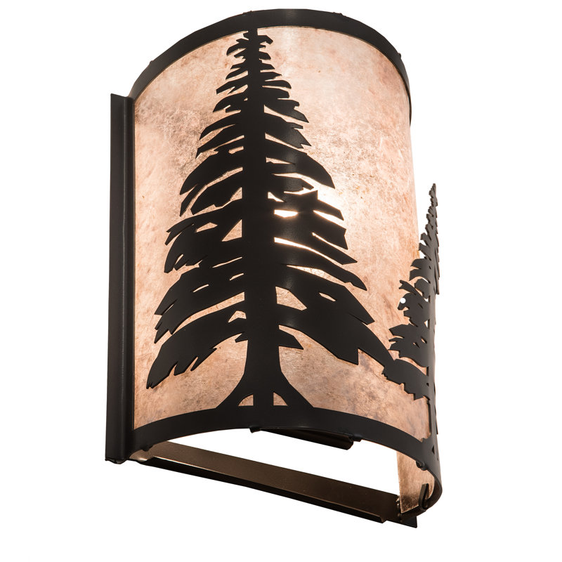 Timeless Bronze 1-Light Tall Pines Wall Sconce