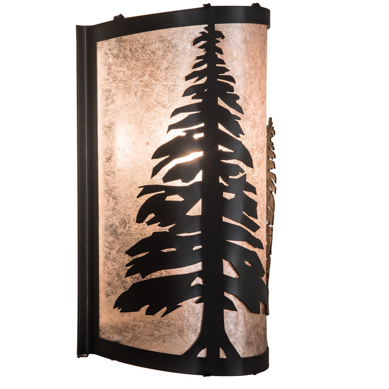 Timeless Bronze 1-Light Tall Pines Wall Sconce