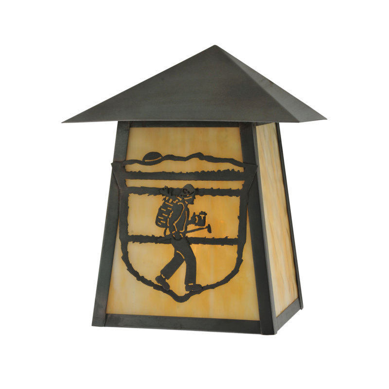 Brown Direct Wired Electric 1-Light Sconce