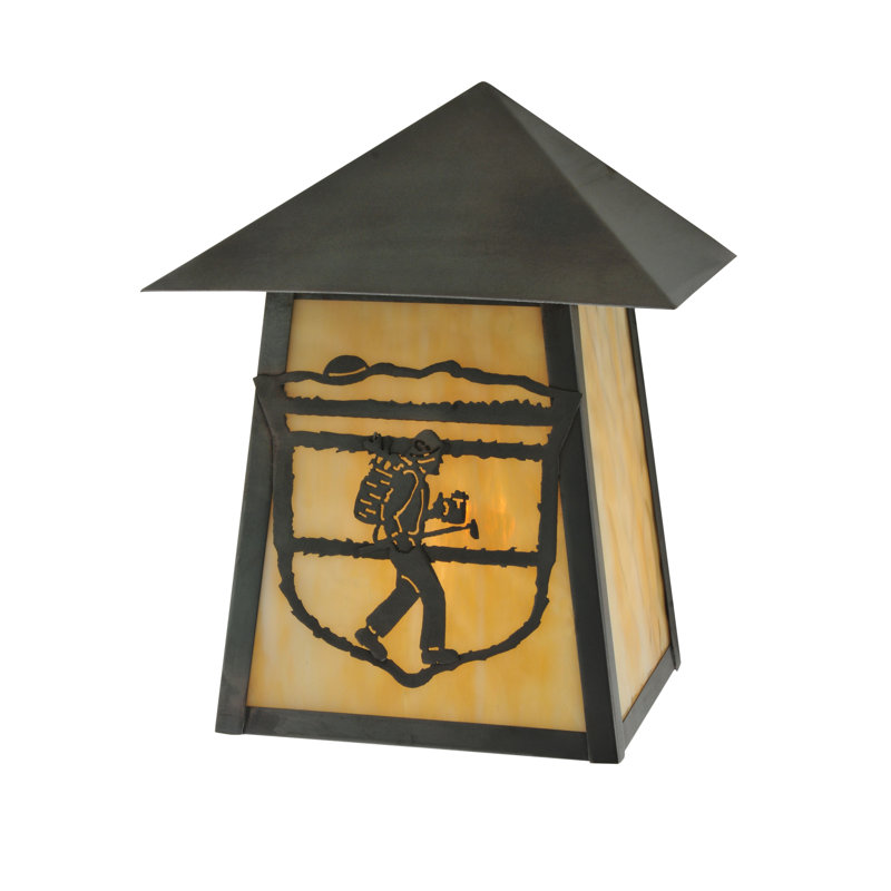 Brown Direct Wired Electric 1-Light Sconce