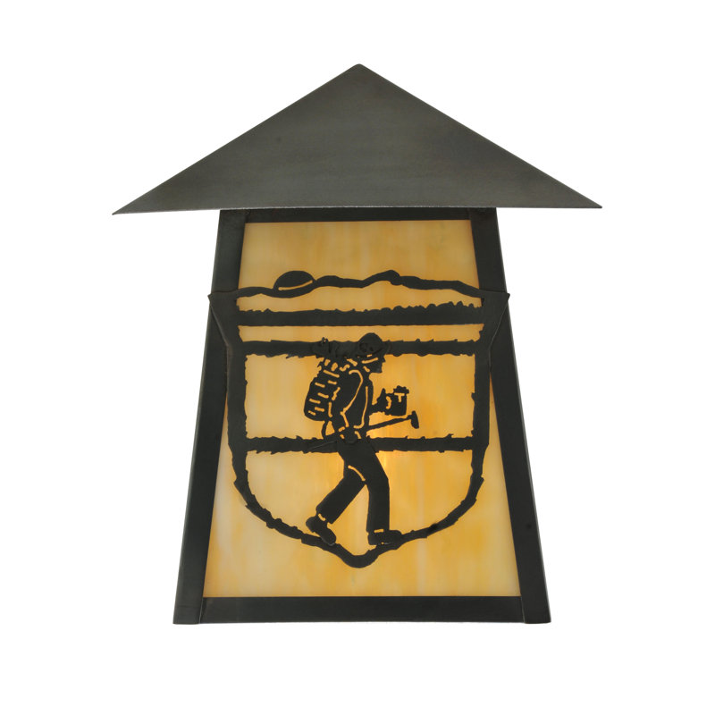 Brown Direct Wired Electric 1-Light Sconce