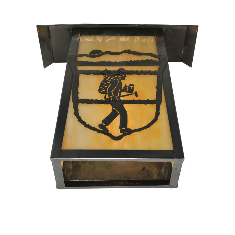 Brown Direct Wired Electric 1-Light Sconce