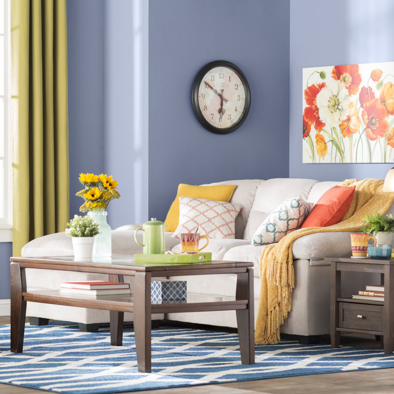 Rustic Distressed Gray Solid Wood End Table with Storage