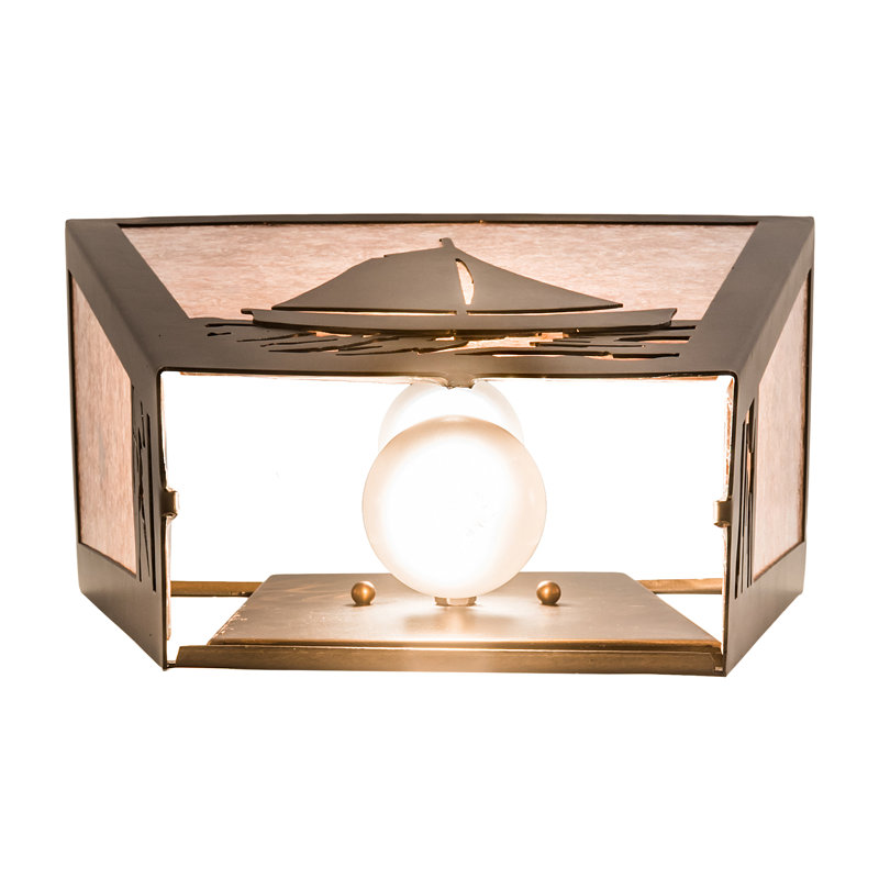 Nautical Ambiance Bronze Sailboat 13" Wall Sconce