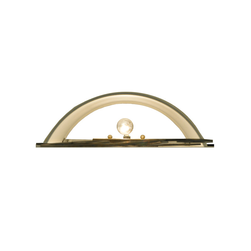 Champagne Metallic Scrollwork Sconce with Eggshell Shade