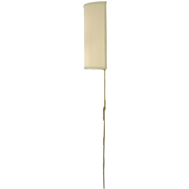 Champagne Metallic Scrollwork Sconce with Eggshell Shade