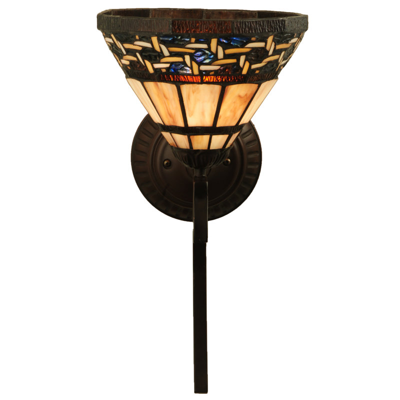 Ilona 18" Bronze and Black 1-Light Wall Sconce
