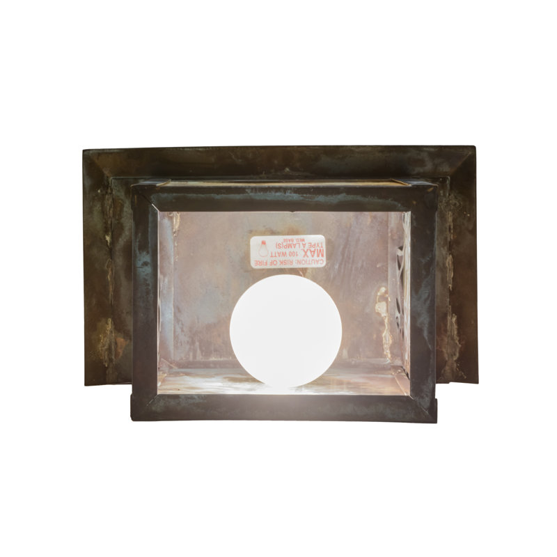 Seneca 10.5'' Verdigris Dragonfly and Lotus Leaf Brass Wall Sconce