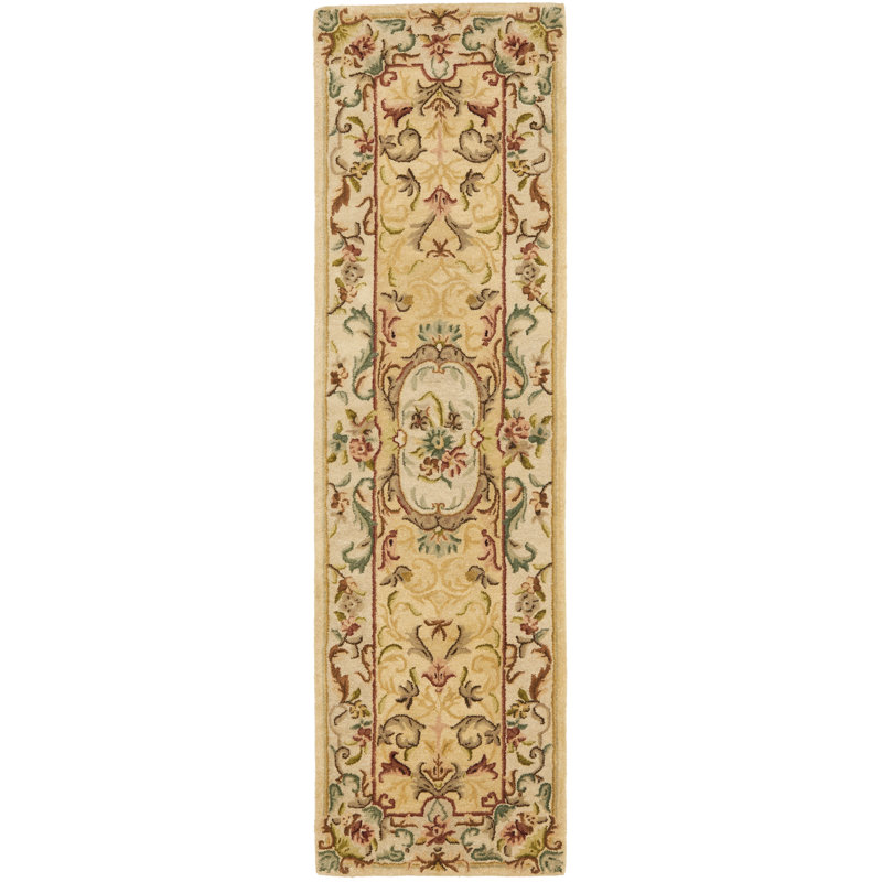 Handmade Tufted Vibrant Red Wool Runner Rug, 27 in x 7 in