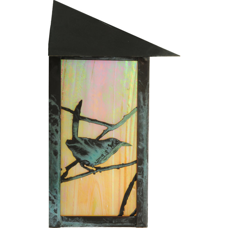 Rustic Brass 1-Light Direct Wired Electric Sconce