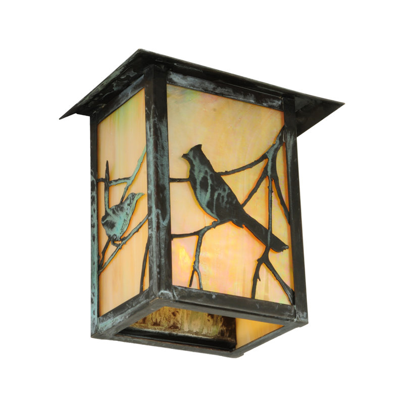 Rustic Brass 1-Light Direct Wired Electric Sconce