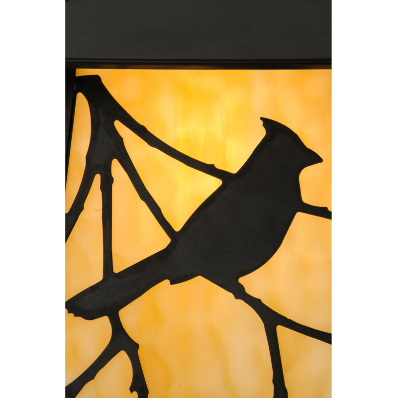 Brown Energy Star Direct Wired Lantern Wall Sconce