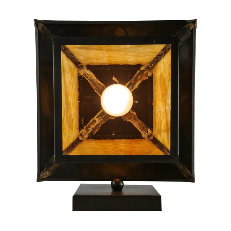 Brown Energy Star Direct Wired Lantern Wall Sconce