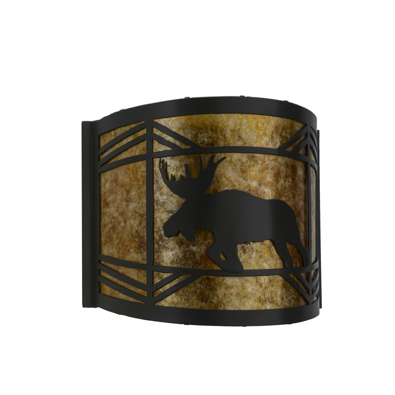North Woods Moose 9.5" Bronze Wildlife-Inspired Wall Sconce