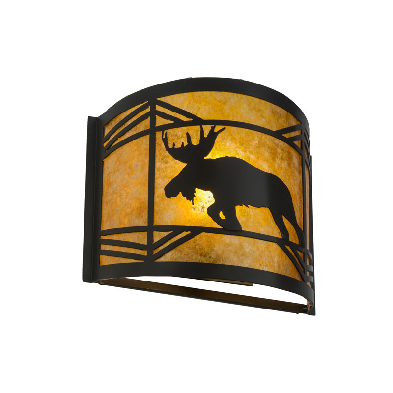 North Woods Moose 9.5" Bronze Wildlife-Inspired Wall Sconce