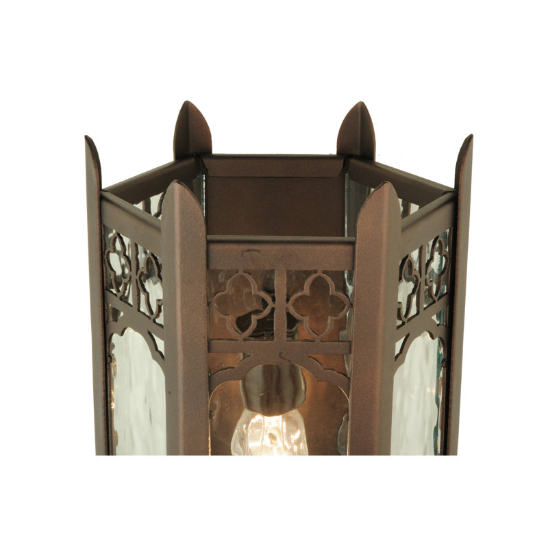 Heavenly Glow Mahogany Bronze 1-Light Sconce with Clear Water Glass