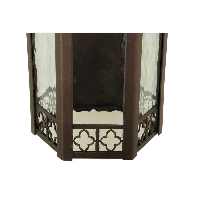 Heavenly Glow Mahogany Bronze 1-Light Sconce with Clear Water Glass