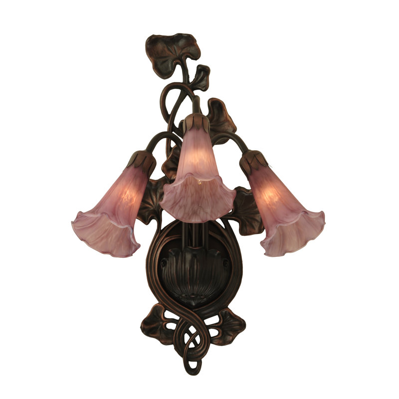 Mahogany Bronze 17" Art Nouveau Wall Sconce