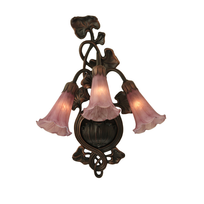 Mahogany Bronze 17" Art Nouveau Wall Sconce