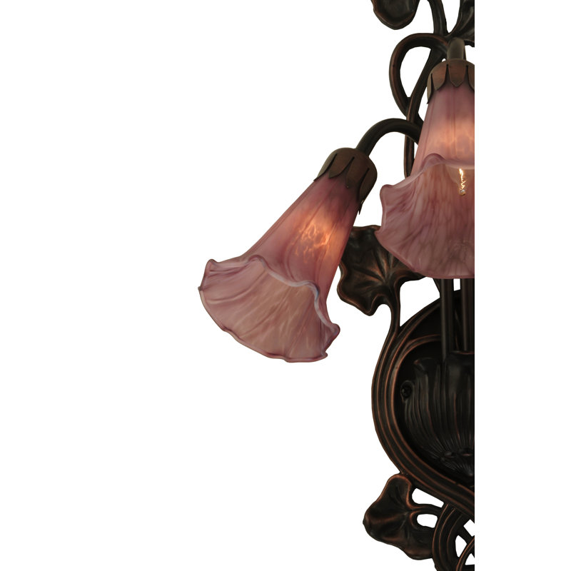 Mahogany Bronze 17" Art Nouveau Wall Sconce