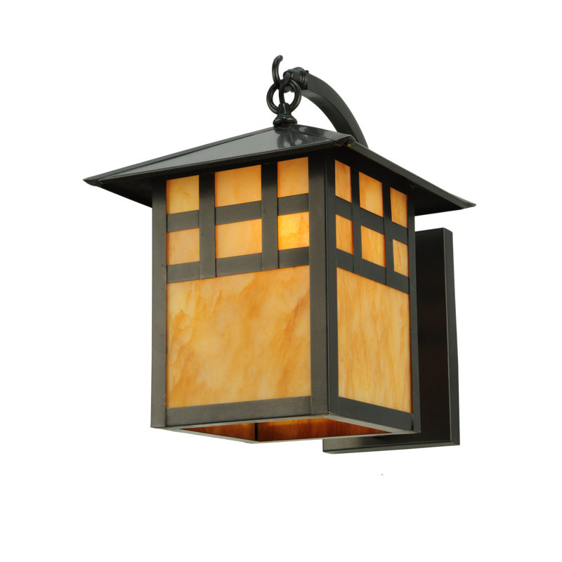 Seneca Black Energy Star 1-Light Outdoor Lantern Wall Sconce