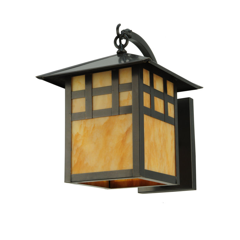 Seneca Black Energy Star 1-Light Outdoor Lantern Wall Sconce